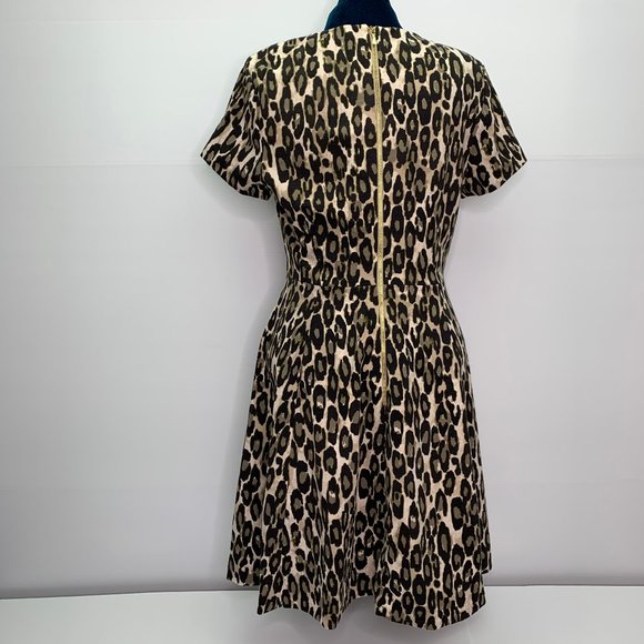 Kate Spade Size 10 Leopard Skater Dress Pockets - Picture 9 of 9